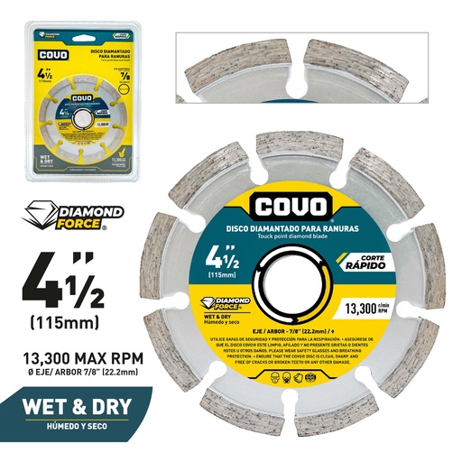 [9-823] DISCO P/RANURAR SEGMENT x 4 1/2 COVO 9-823