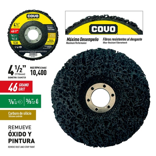 [9-809] [9-809] DISCO REMOVEDOR DE OXIDO 4 1/2 DE 46 COVO 9-809