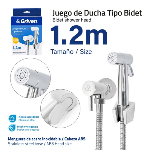 [10-040] [10-040] DUCHA TELEFONO 1,2 MTS GRIVEN 10-040