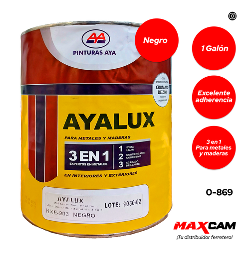[0-869] [0-869] FONDO NEGRO 3 EN 1 x GALON AYA 0-869