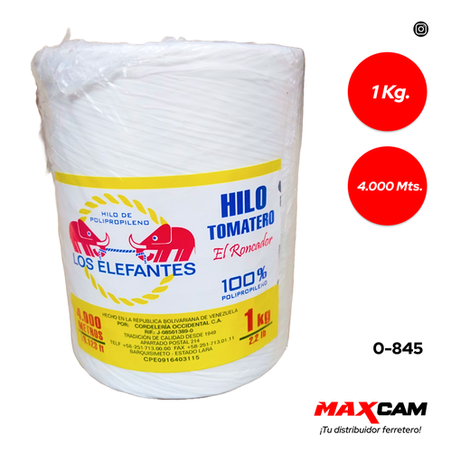 [0-845] HILO TOMATERO 1 KG BLANCO ELEFANTE 0-845