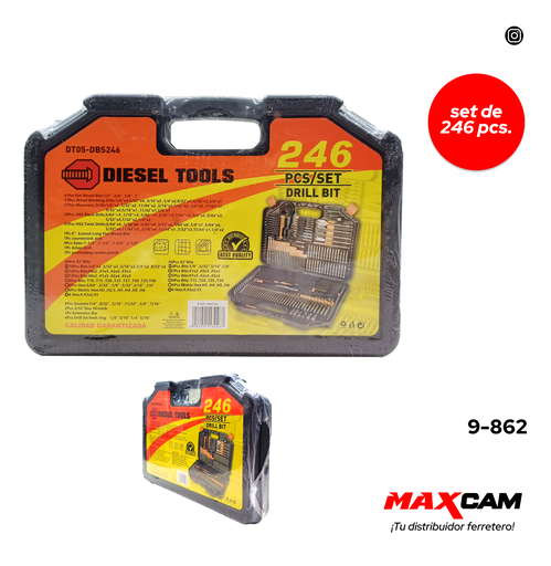 [9-862] JUEGO DE DRILL x 246 UNID DIESEL TOOL 9-862