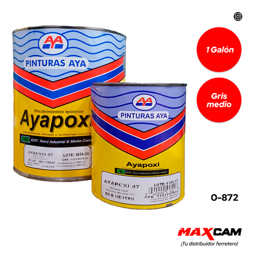 [0-872] KIT ESMALTE EPOXI GRIS AYA 0-872