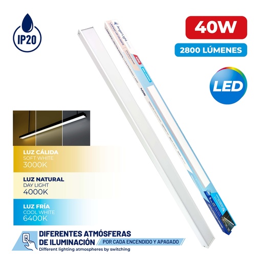 [10-078] LAMPARA LED P/TECHO 40W BLANCO ANGEL LIGHT 10-078