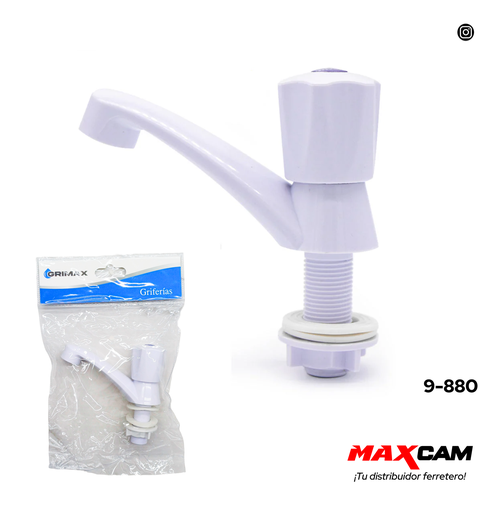 [9-880] LLAVE LAVAMANO INDIV PLAST/BLANCA GRIMAX 9-880