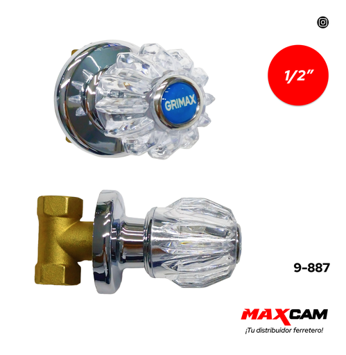 [9-887] LLAVE P/DUCHA INDIVIDUAL x 1/2 BRONCE GRIMAX 9-887