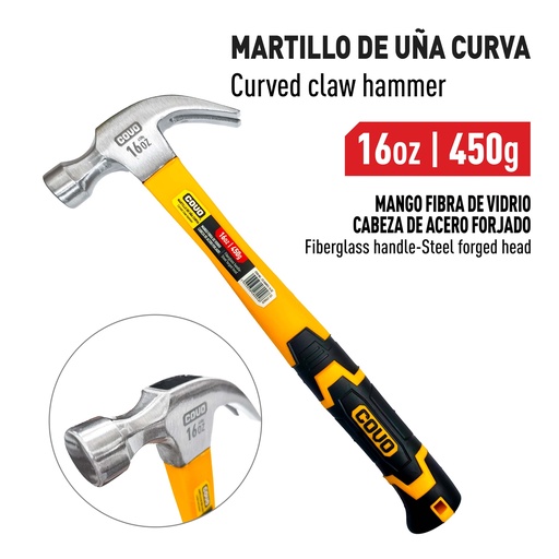 [9-751] MARTILLO M/FIBRA DE VIDRIO x 16 OZ COVO 9-751