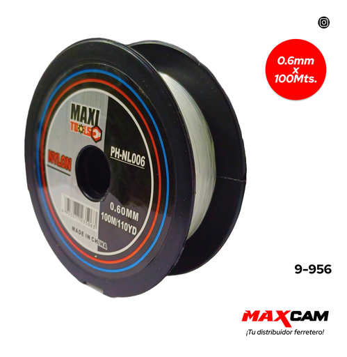 [9-956] NYLON DE PESCAR 0.6MM/100M MAXI TOOLS 9-956