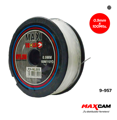 [9-957] NYLON DE PESCAR 0.9MM/100M MAXI TOOLS 9-957