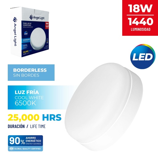 [10-035] PANEL LED SUPER RED LUZ FRIA 18W ANGEL L 10-035