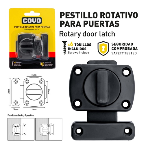 [9-815] PASADOR MARIPOSA NEGRO COVO 9-815