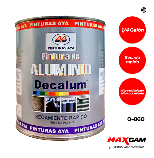 [0-860] PINTURA DE ALUMINIO DECALUM x 1/4 AYA 0-860