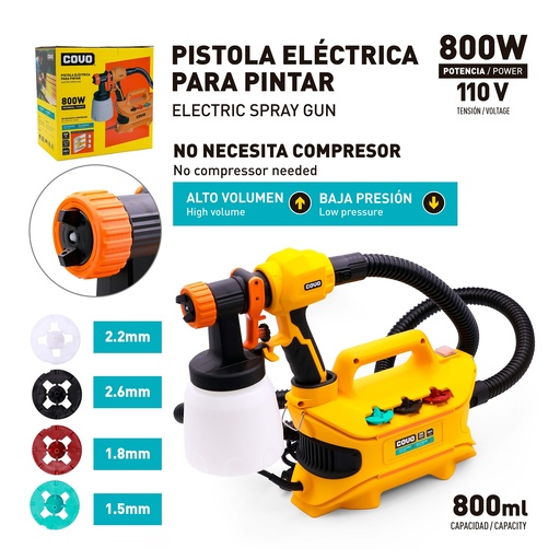 [10-212] PISTOLA P/PINTAR ELECTRICA 800W COVO 10-212