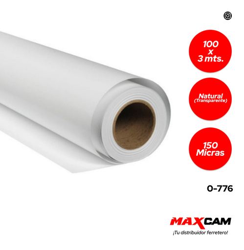 [0-776] PLASTICO NATURAL 100MTS x 3 MTS 150 MICRAS TRICAL 0-776