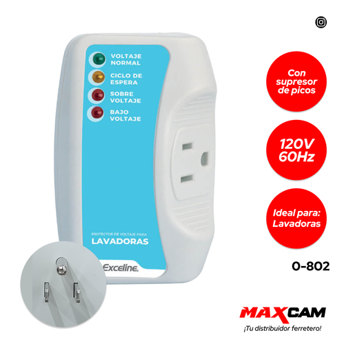 [0-802] PROTECTOR P/LAVADORA 120V EXCELINE 0-802