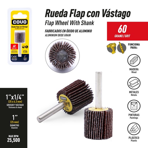 [9-826] RUEDA FLAP GRANO 60 1"COVO 9-826