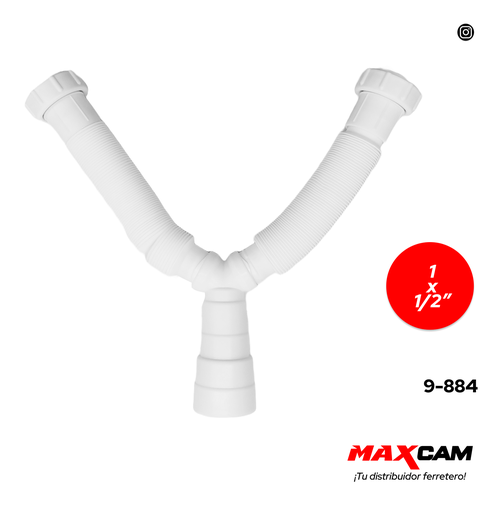 [9-884] SIFON DOBLE FLEXIBLE GRIMAX 9-884