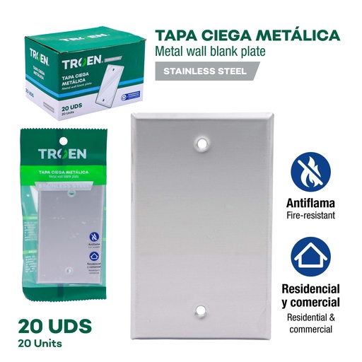 [10-062] TAPA CIEGA METALICA TROEN 10-062