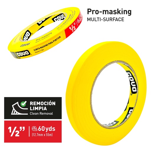 [9-834] TIRRO AMARILLO 1/2" x 55 MTS COVO 9-834