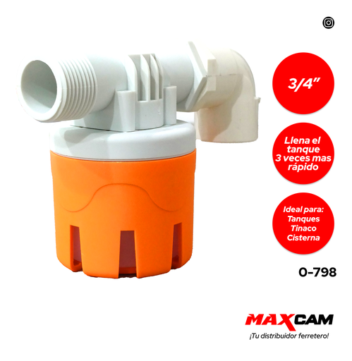 [0-798] VALVULA DE 3/4" CON FLOTADOR EXCELINE 0-798