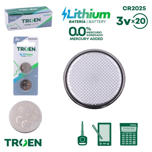 [10-279] BATERIA CR2025 3V x 2 UNID TROEN 10-279
