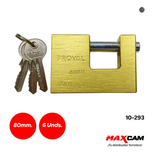[10-293] CANDADO ANTICIZALLA 80MM PROVAL 10-293