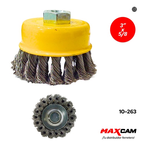 [10-263] CEPILLO CIRC ALAMBRE TRENZADO 3" x 5/8 SEAL TOOLS 10-263