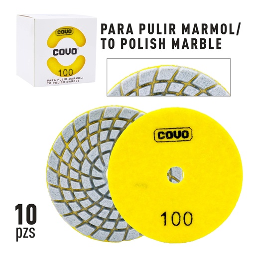 [10-400] [10-400] DISCO P/PULIR MARMOL Y GRANITO DE 100 COVO 10-400