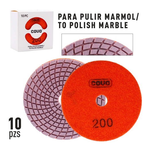 [10-396] DISCO P/PULIR MARMOL Y GRANITO DE 200 COVO 10-396
