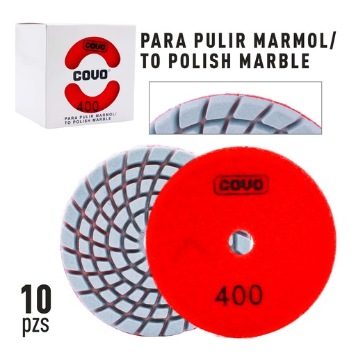 [10-402] DISCO P/PULIR MARMOL Y GRANITO DE 400 COVO 10-402