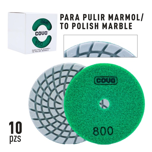 [10-403] [10-403] DISCO P/PULIR MARMOL Y GRANITO DE 800 COVO 10-403