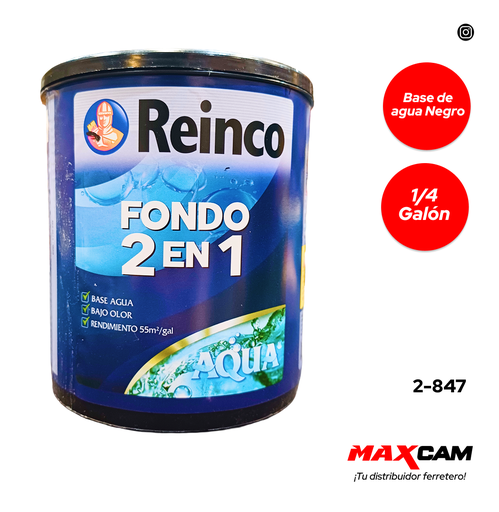 [2-847] FONDO AQUA NEGRO 2 EN 1 SANTIN x 1/4 REINCO 2-847