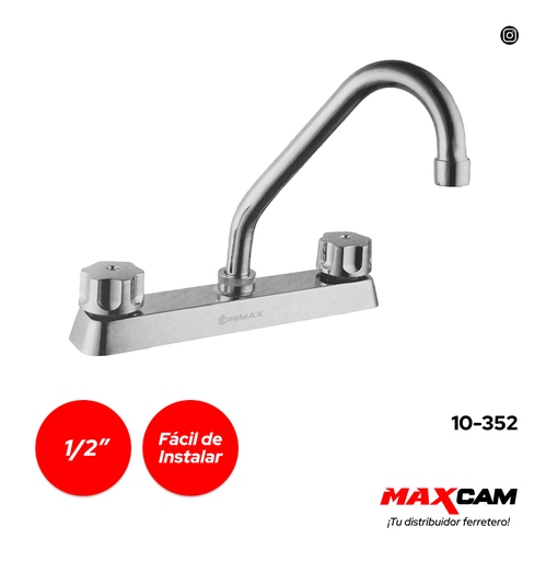 [10-352] LLAVE FREGADERO DOBLE 8" GRIMAX 10-352