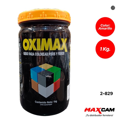 [2-829] OXIDO P/PISO AMARILLO 1 KG OXIMAX 2-829
